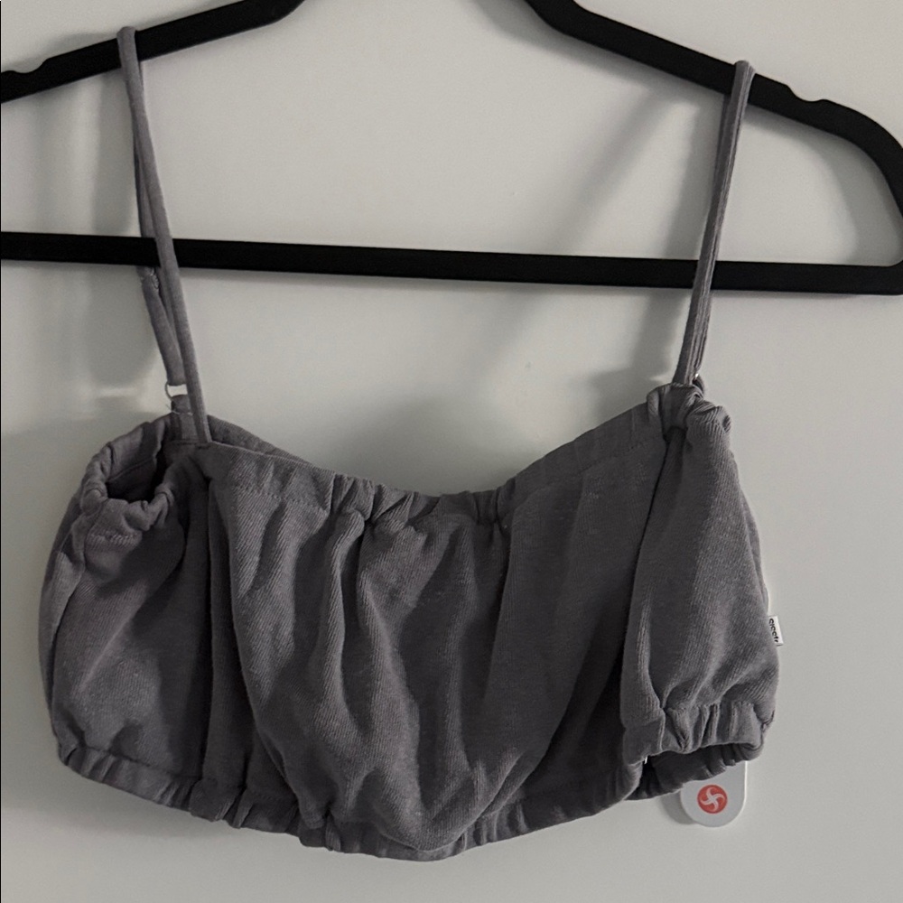 Gray knit tank small NWT